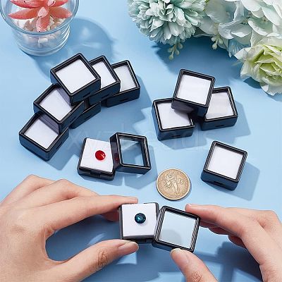 Plastic Loose Diamond Display Boxes CON-WH0087-55A-1