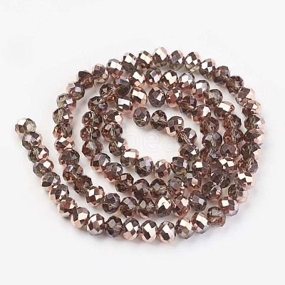 Electroplate Transparent Glass Beads Strands EGLA-A034-T2mm-N14-1