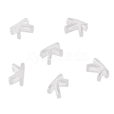 6Pcs 925 Sterling Silver Hollow Initial Beads STER-TA0001-53K-1