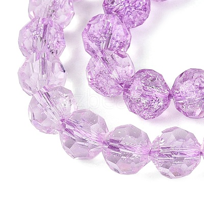 Crackle Transparent Glass Beads Strands GLAA-N068-06A-13-1