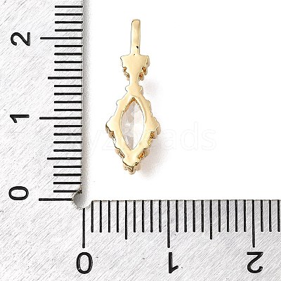 Brass Glass Pendants KK-U061-20G-01-1