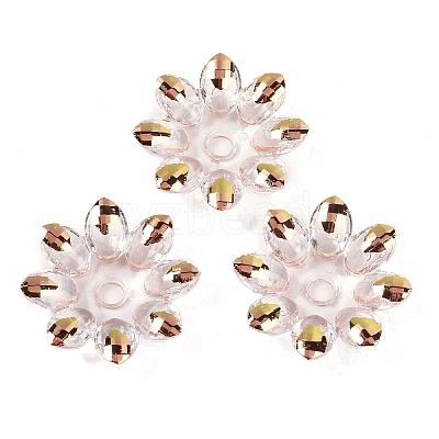 Plating Acrylic Bead Caps OACR-H118-04A-1