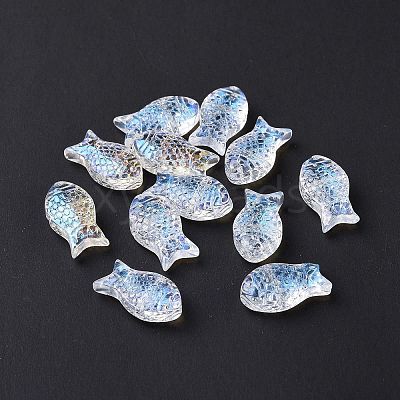 Transparent Electroplate Glass Beads GLAA-I050-10K-1