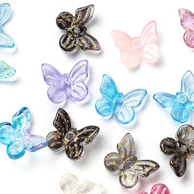 300Pcs Transparent Spray Painted Glass Charms GLAA-LS0001-02-1