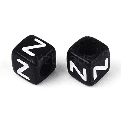 Initial Acrylic Horizontal Hole Beads OACR-ZX006-35Z-1
