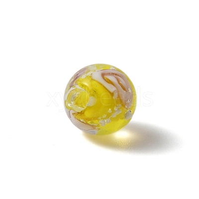 Handmade Silver Foil Glass Lampwork Beads GLAA-WH0036-03C-1