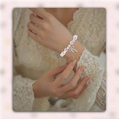 32Pcs 8 Styles Alloy Rhinestone Pendants FIND-SC0016-48-1
