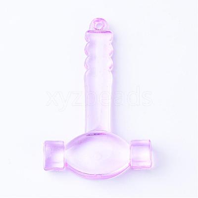 Transparent Acrylic Big Pendants TACR-S132-05-1