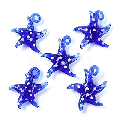 Handmade Lampwork Pendants LAMP-C015-02J-1