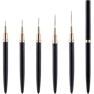 5Pcs Plastic Nail Art Line Brush AJEW-WH20816-069B-1