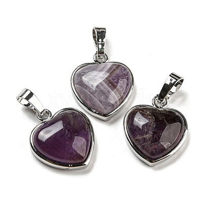 Natural Amethyst Pendants G-I358-A18-1