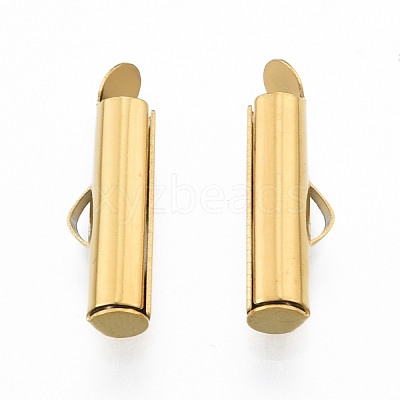 304 Stainless Steel Slide On End Clasp Tubes STAS-S115-01E-G-1