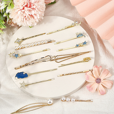 6 Bags 6 Styles Zinc Alloy Hair Bobby Pins PHAR-SP0001-01B-1