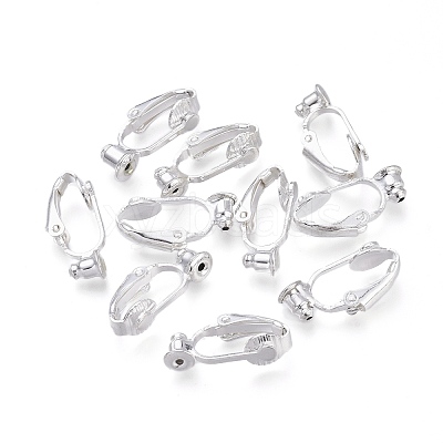 Brass Clip-on Earring Converters Findings KK-Q115-S-NF-1