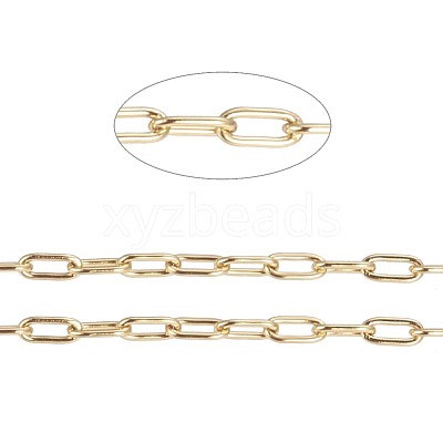 3.28 Feet Ion Plating(IP) 304 Stainless Steel Paperclip Chains X-CHS-F010-01A-G-1