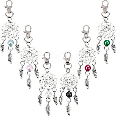 12Pcs 6 Colors Zinc Alloy Big Pendants FIND-NB0002-37-1