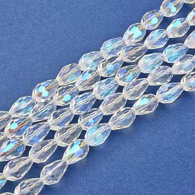 Electroplate Glass Bead Strands EGLA-E010-8x12mm-AB01-1
