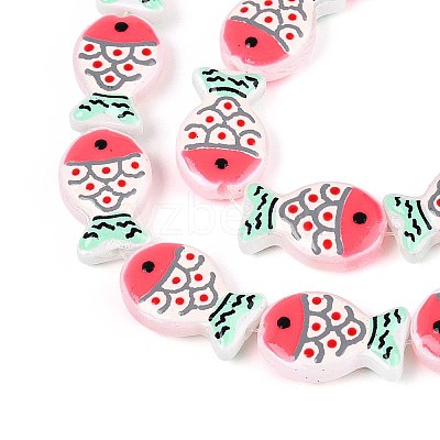 Dyed & Heated Glass Enamel Beads GLAA-T023-45E-1