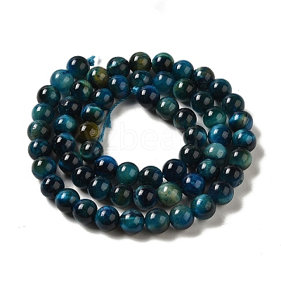 Grade AB+ Dyed Natural Tiger Eye Beads Strands G-G102-A02-02-1