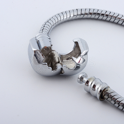 Brass European Style Bracelets for Jewelry Making KK-R031-05-1