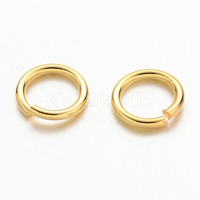 Golden Color Brass Open Jump Rings X-JRC7MM-G-1