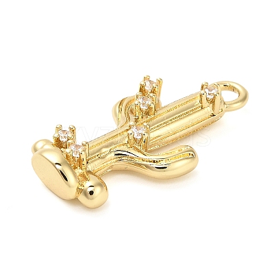 Brass Micro Pave Cubic Zirconia Pendants KK-L229-066G-1