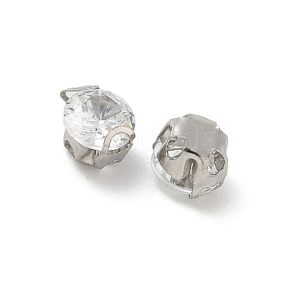 Round Stainless Steel Prong Settings STAS-M104-01H-1