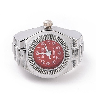 201 Stainless Steel Stretch Watchband Finger Ring Watches WACH-G018-03P-02-1