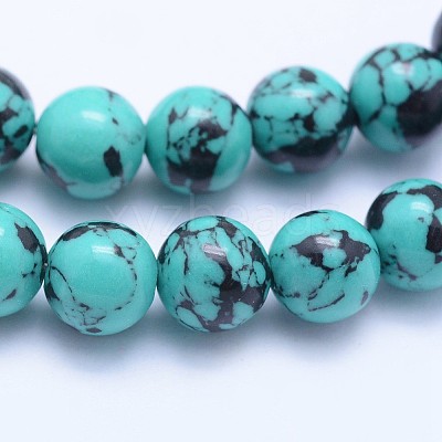 Synthetic Turquoise Beads Strands X-G-F531-8mm-J01-1