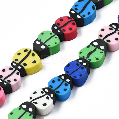 Handmade Polymer Clay Bead Strands CLAY-N011-43B-1