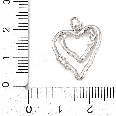 Brass Micro Pave Clear Cubic Zirconia Pendants KK-G544-05P-03-1