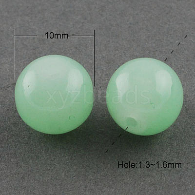 Imitation Jade Glass Beads Strands X-DGLA-S076-10mm-20-1