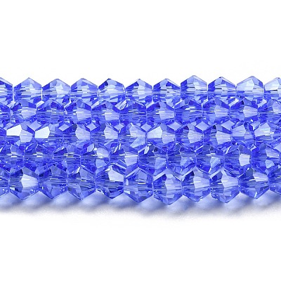 Transparent Electroplate Glass Beads Strands EGLA-A039-T3mm-A07-1