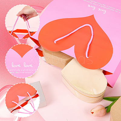 1Pc Valentine's Day Themed Heart Printed Paper Bags ABAG-SP0001-11B-1