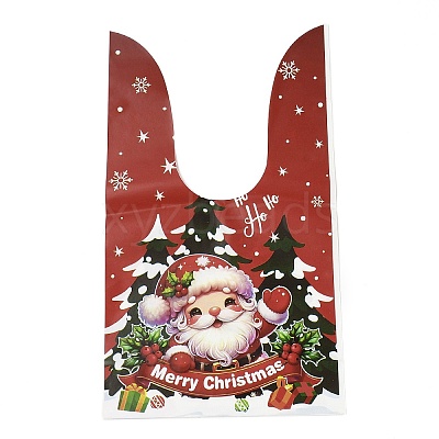 Christmas Theme Rabbit Shaped Candy Plastic Bags ABAG-Q053-04A-1