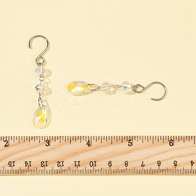 Teardrop Glass Suncatchers HJEW-FS00032-1