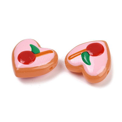 Handmade Heart Lampwork Beads Strands LAMP-P069-04B-05-1