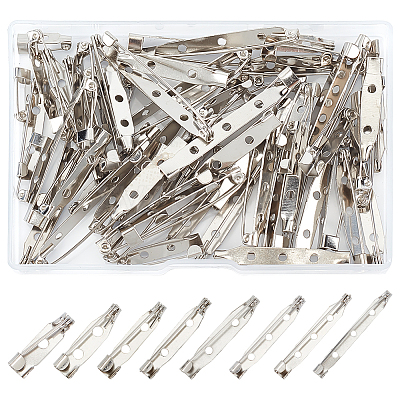 80Pcs 8 Styles Iron Pin Backs DIY-PH0030-67-1