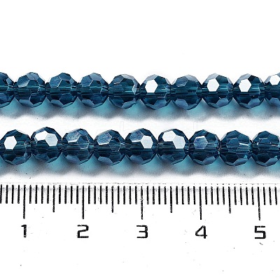 Electroplate Transparent Glass Beads Strands EGLA-A035-T6mm-A12-1