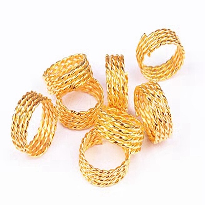 Alloy Hair Braid Spring Rings OHAR-WH0013-01G-1