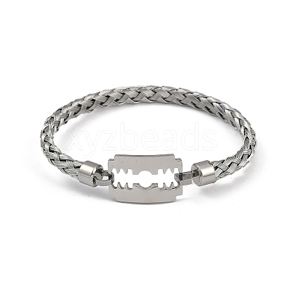 Adjustable Vacuum Plating 304 Stainless Steel Bangles BJEW-F476-01P-1