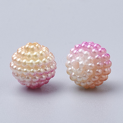 Imitation Pearl Acrylic Beads OACR-T004-10mm-13-1