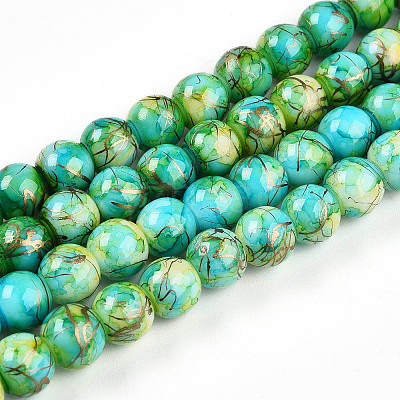 Baking Paint Glass Beads X1-DGLA-N003-8mm-B04-1