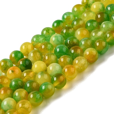 Natural Dyed White Jade Beads Strands G-M402-C03-22-1