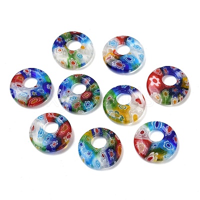 Handmade Millefiori Glass Pendants LAMP-G166-07-1