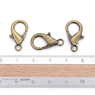 Antique Bronze Tone Zinc Alloy Lobster Claw Clasps X-E107-AB-1