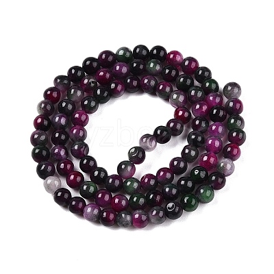 Dyed Natural White Jade Beads Strands G-T140-4mm-A01-1