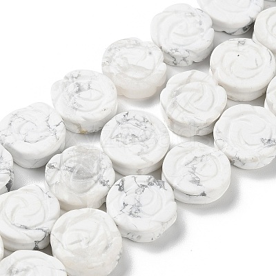 Natural Howlite Beads Strands G-B065-B15-1