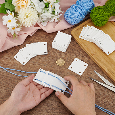 24Pcs Acrylic Looms Braiding Disk DIY-BC0014-11-1