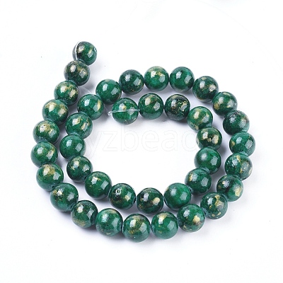 Natural Mashan Jade Beads Strands G-F670-A17-6mm-1